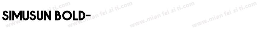 simusun bold字体转换